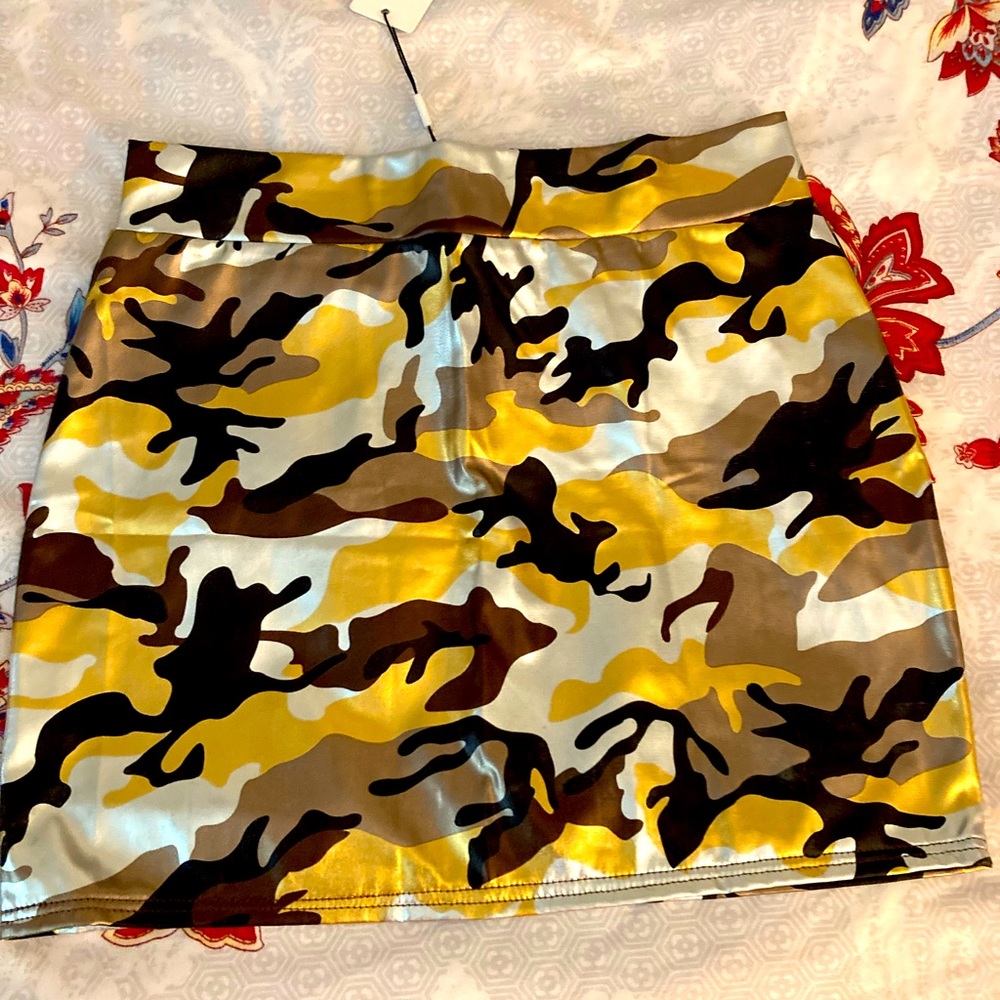 Mult Colored Micro-Mini Bodycon Skirt